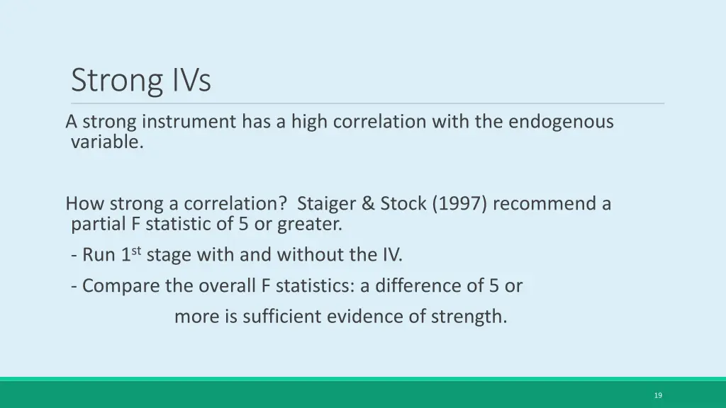 strong ivs