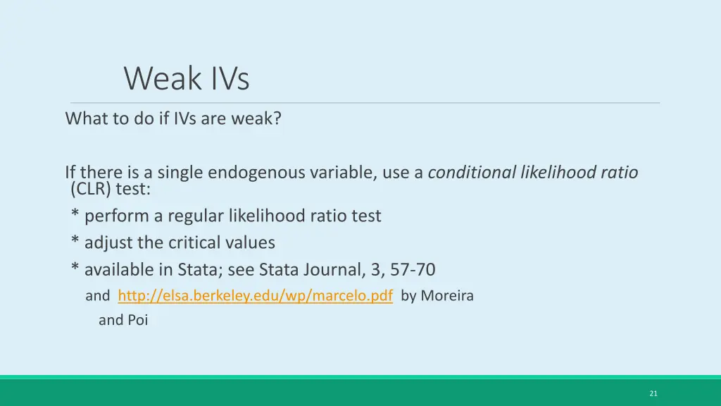 weak ivs 1