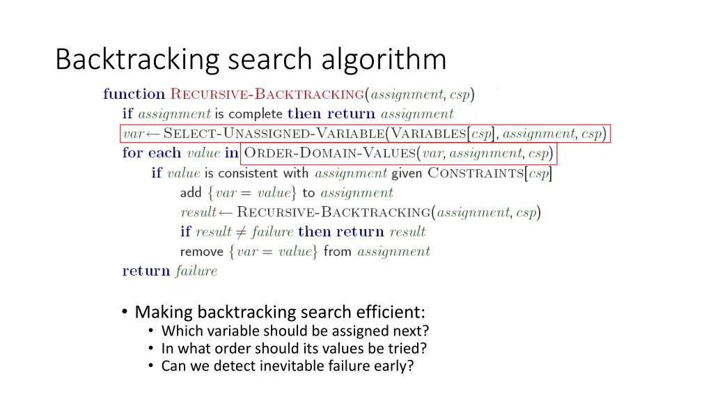 backtracking search algorithm