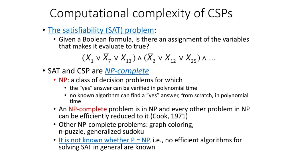 computational complexity of csps