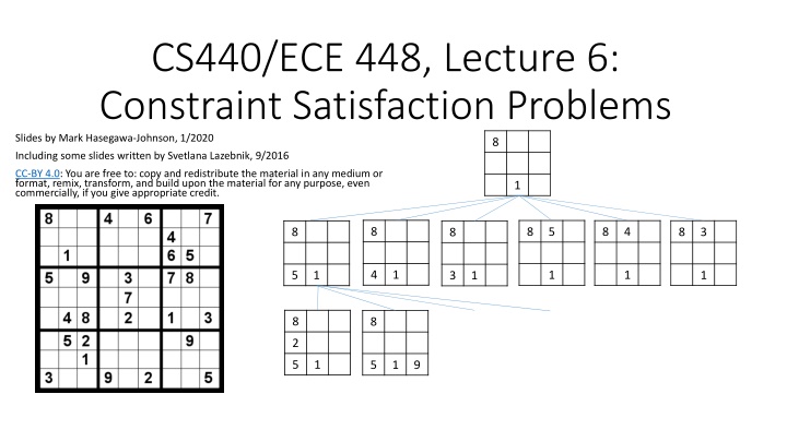 cs440 ece 448 lecture 6 constraint satisfaction