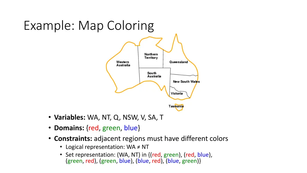 example map coloring