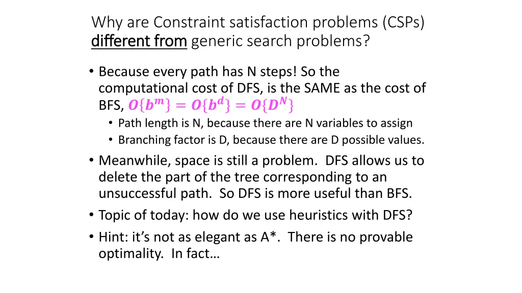 why are constraint satisfaction problems csps 1