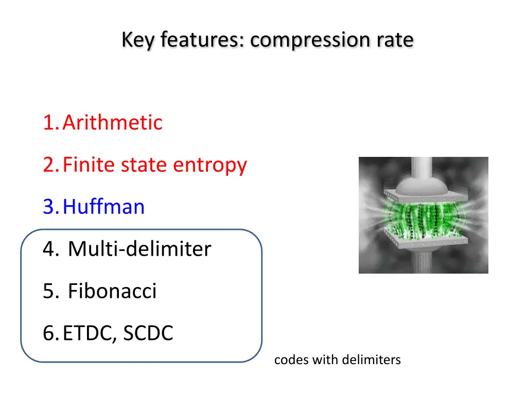 key features compression rate