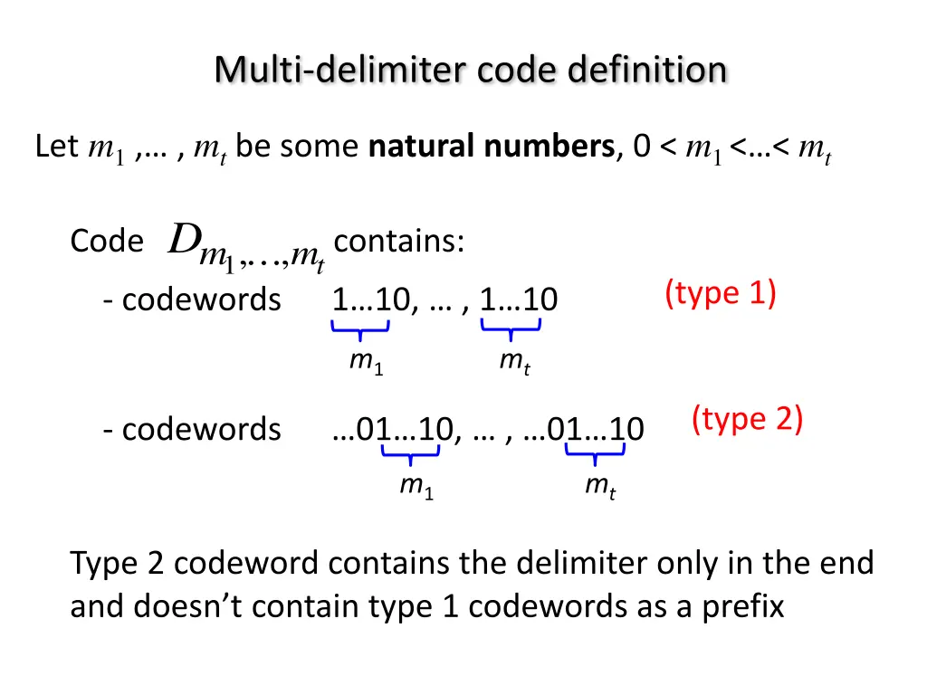 multi delimiter code definition