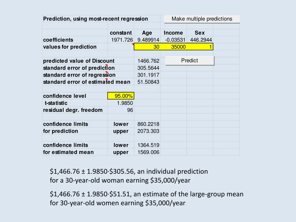 make multiple predictions