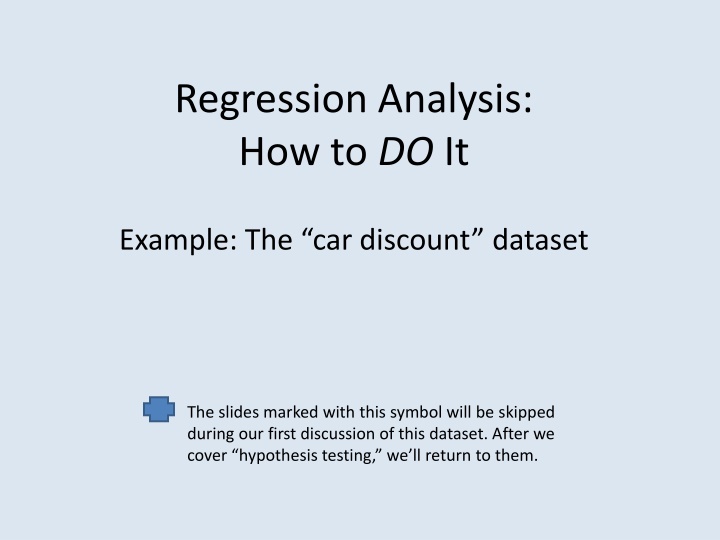 regression analysis how to do it