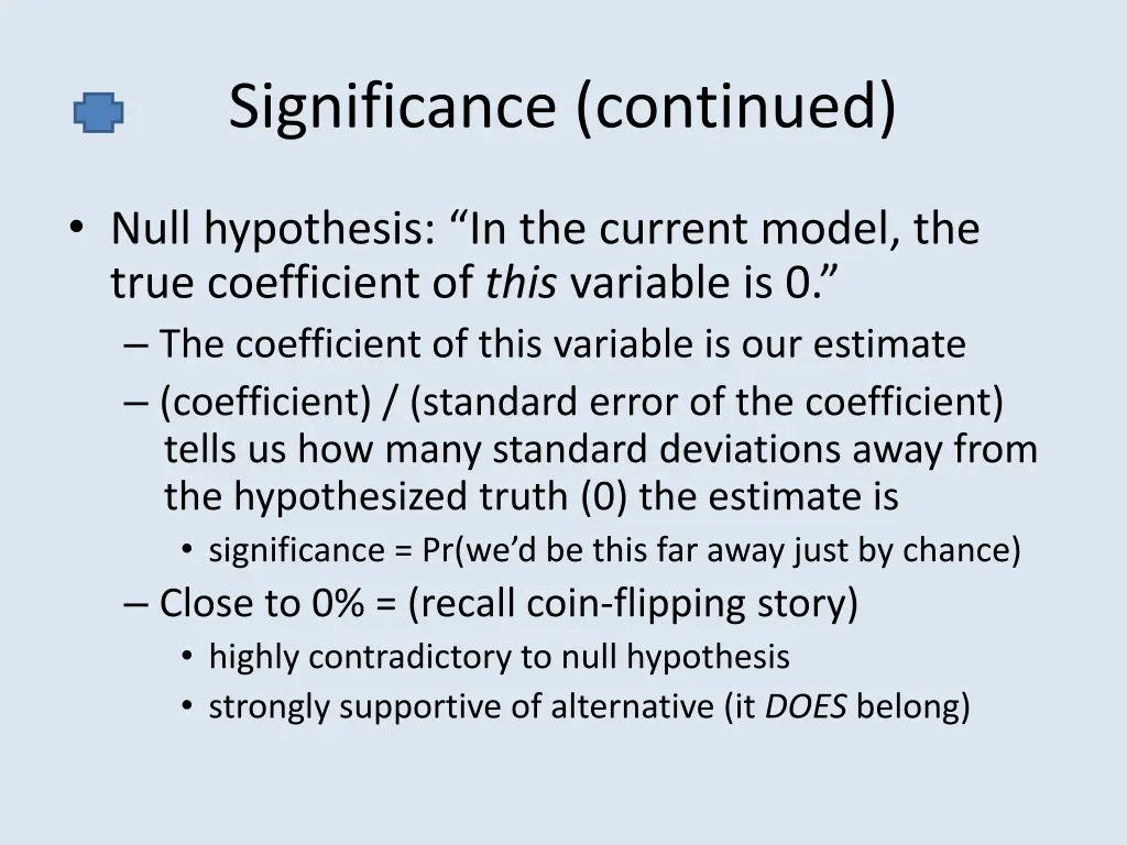 significance continued