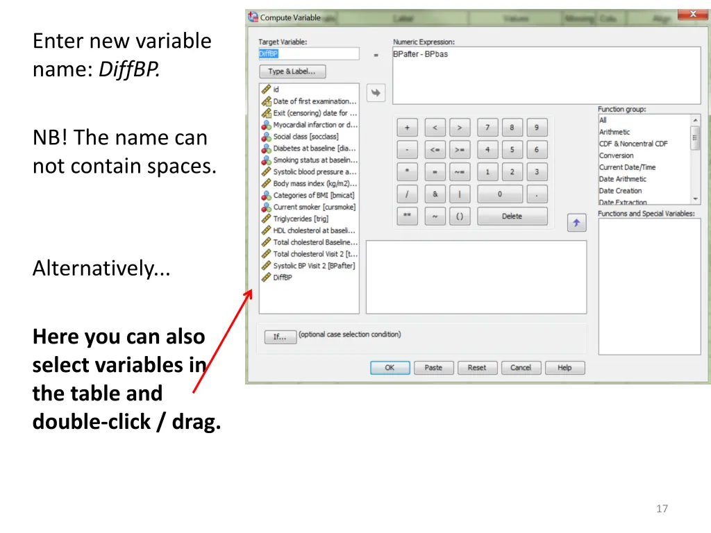 enter new variable name diffbp 2