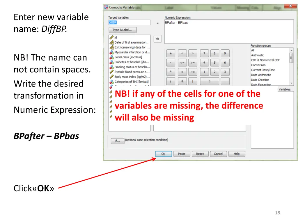 enter new variable name diffbp 3