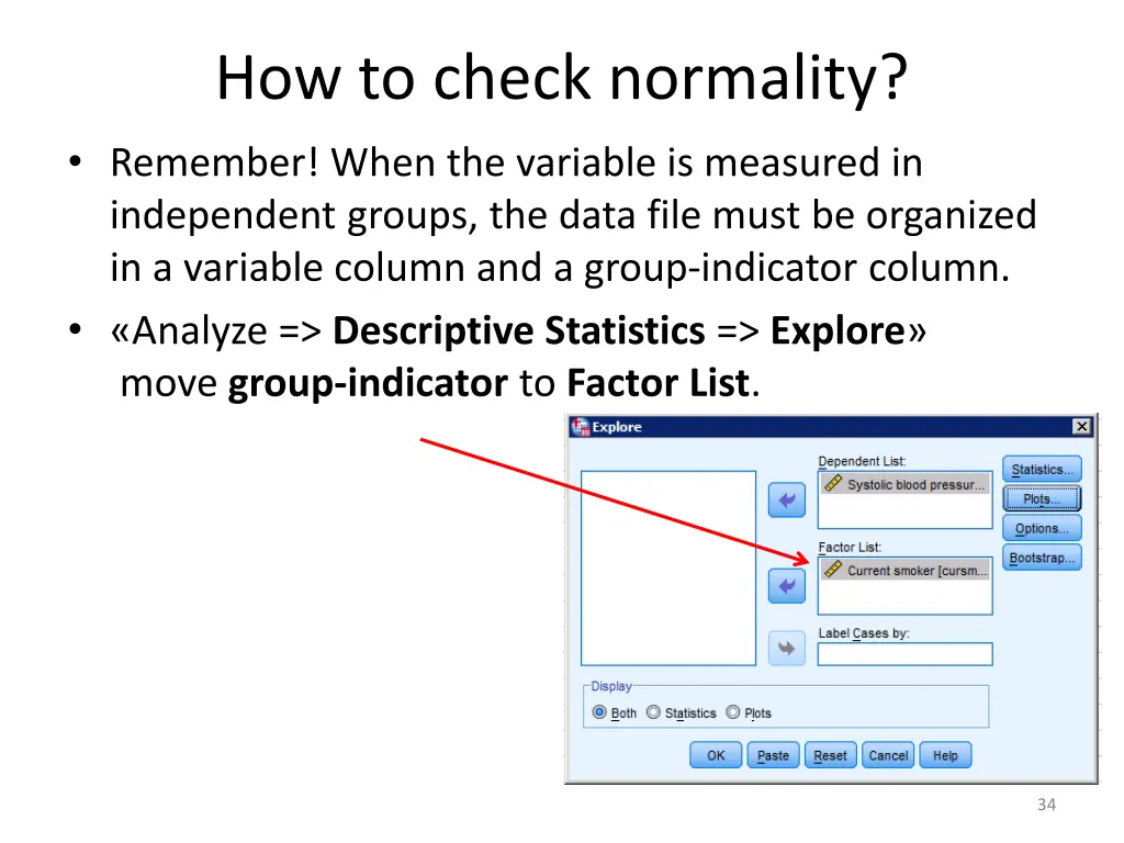 how to check normality remember when the variable 1