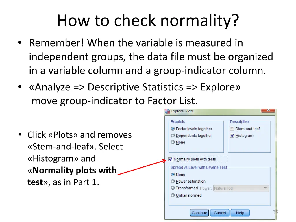 how to check normality remember when the variable 3