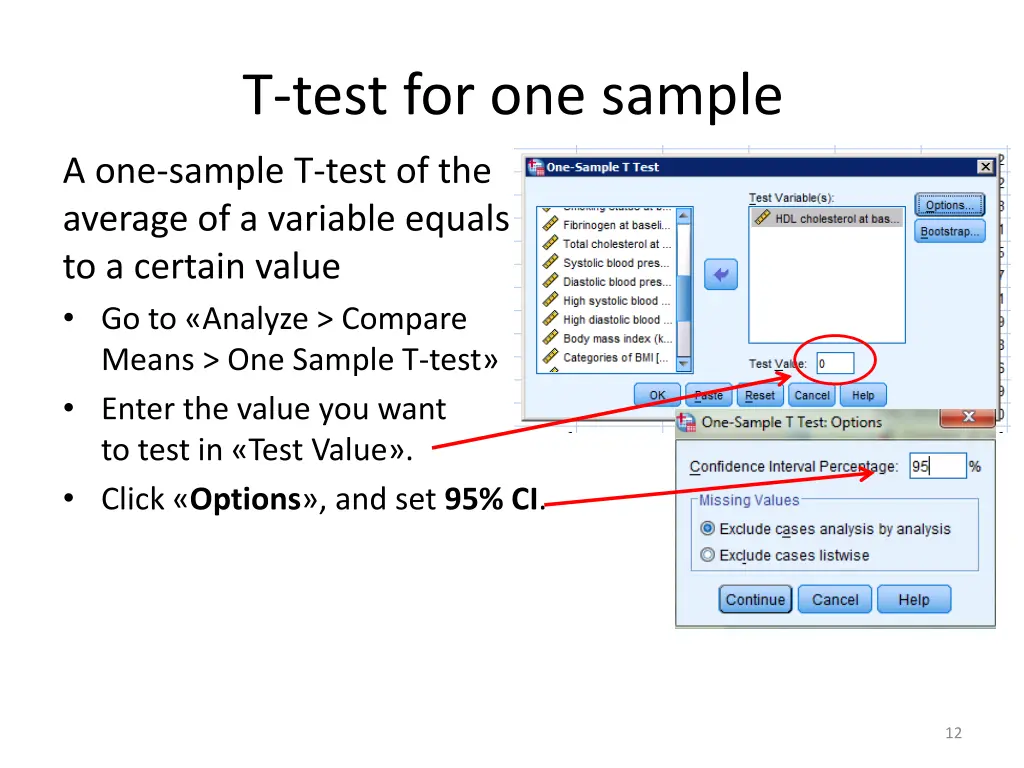 t test for one sample 2