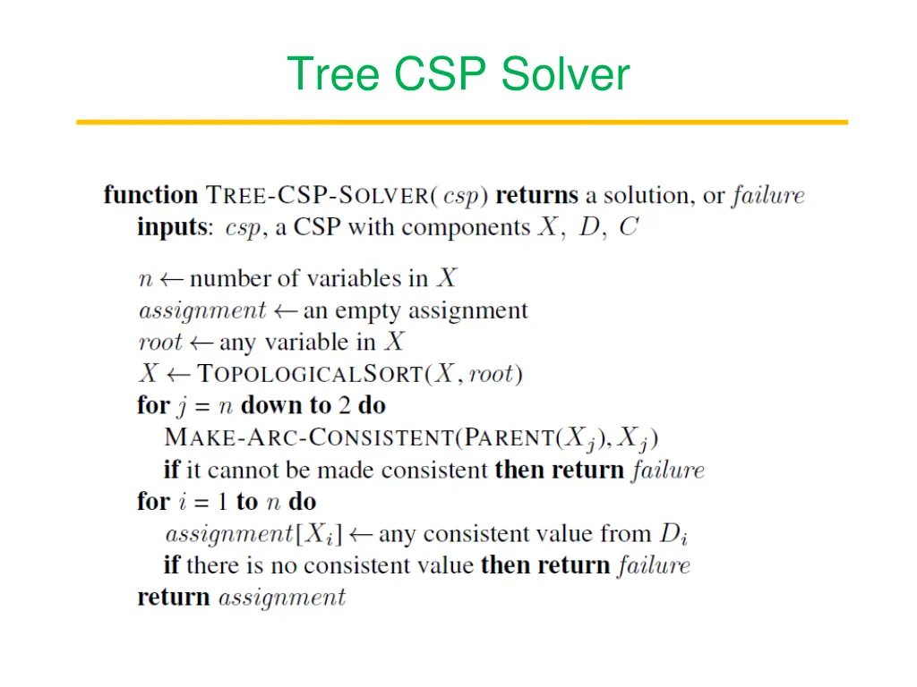 tree csp solver