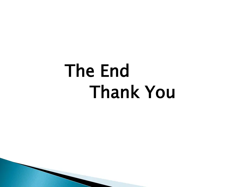 the end thank you