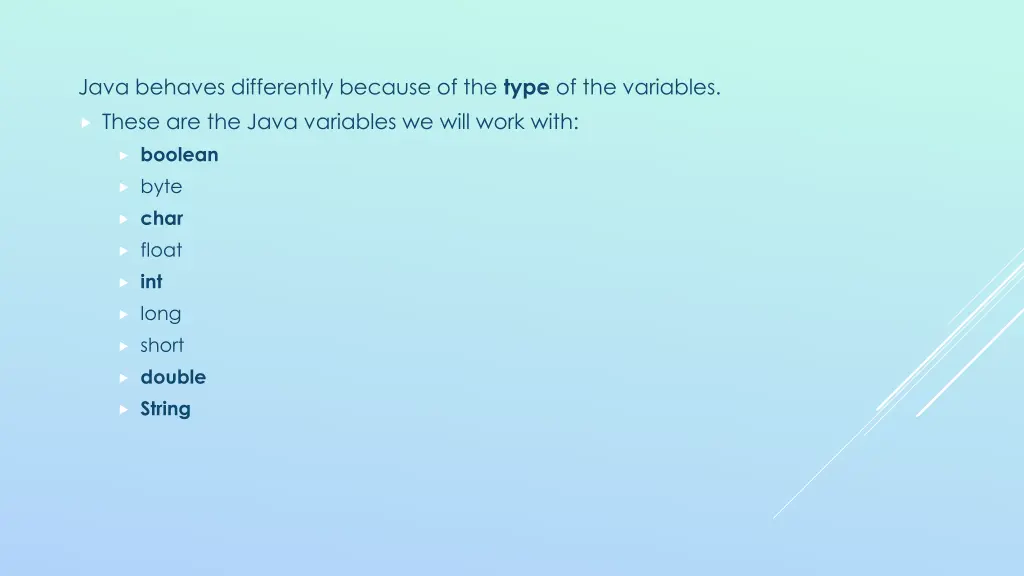 java behaves differently because of the type