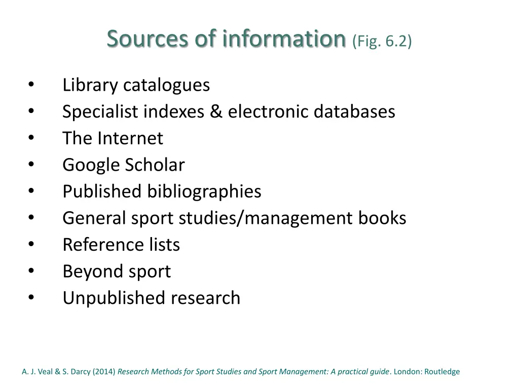 sources of information fig 6 2