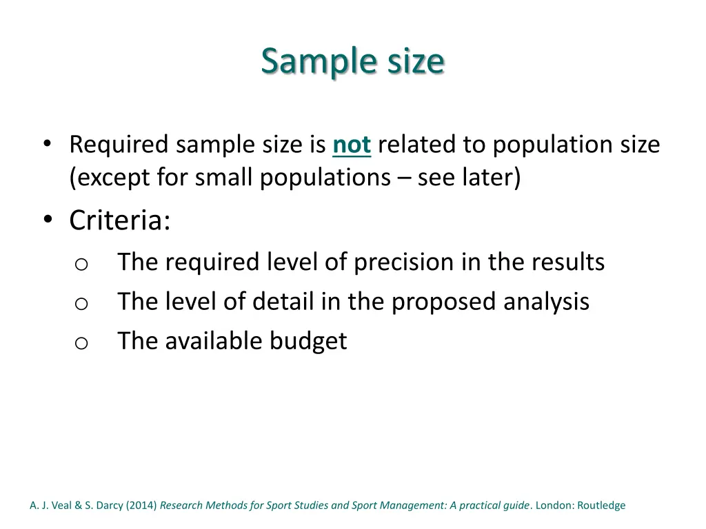 sample size