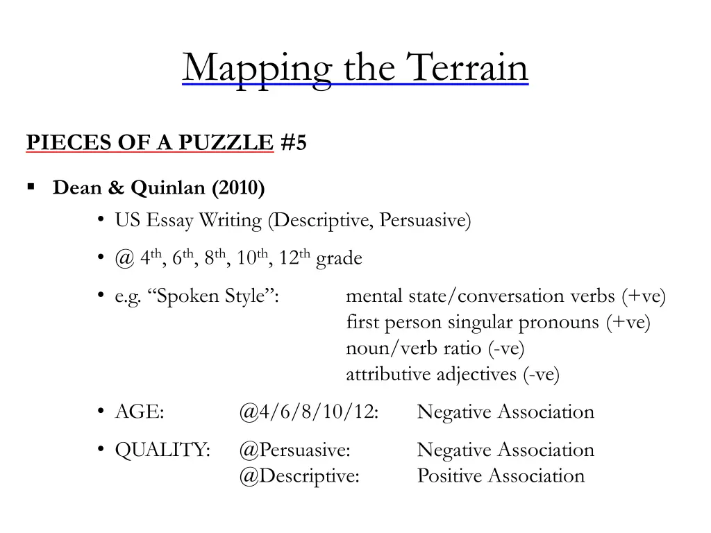 mapping the terrain 15