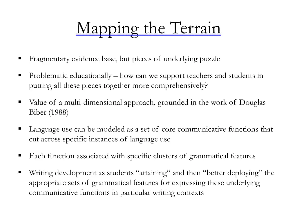 mapping the terrain 16