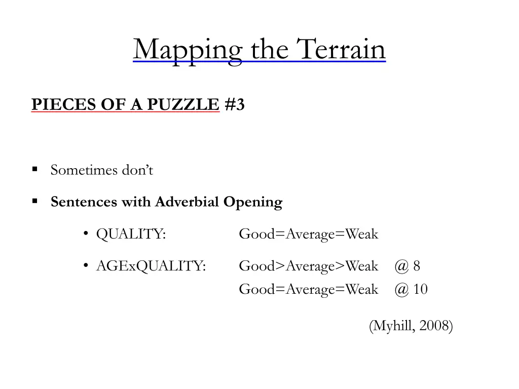 mapping the terrain 8