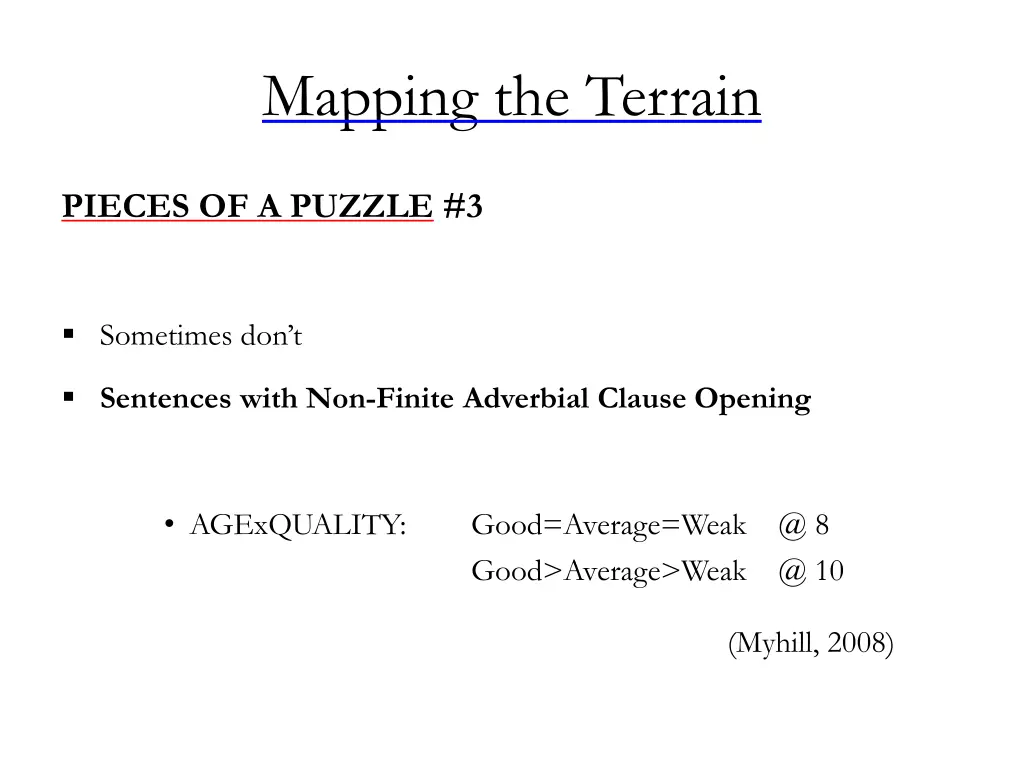 mapping the terrain 9