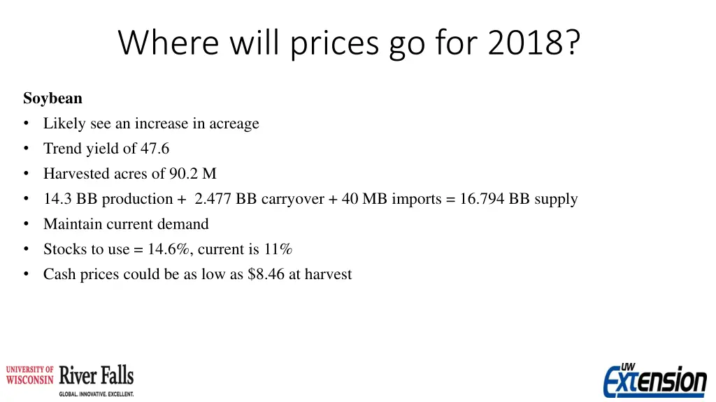 where will prices go for 2018 1