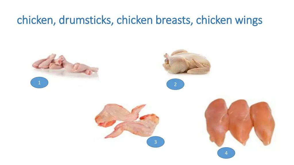 chicken drumsticks chicken breasts chicken wings