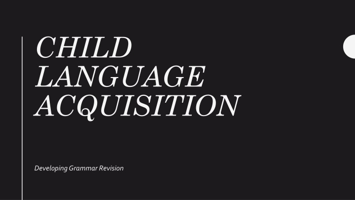 child language acquisition