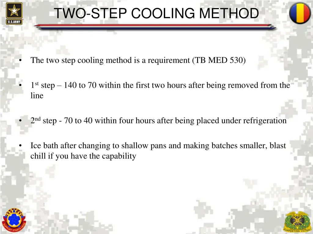 two step cooling method