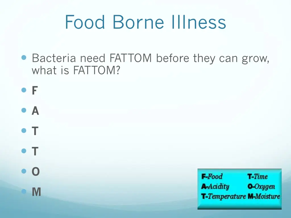 food borne illness