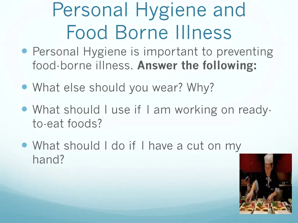 personal hygiene and food borne illness personal