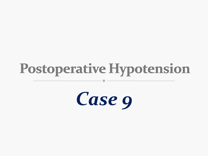 postoperative hypotension