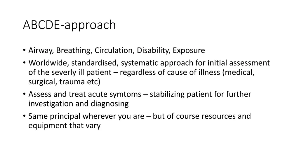 abcde approach