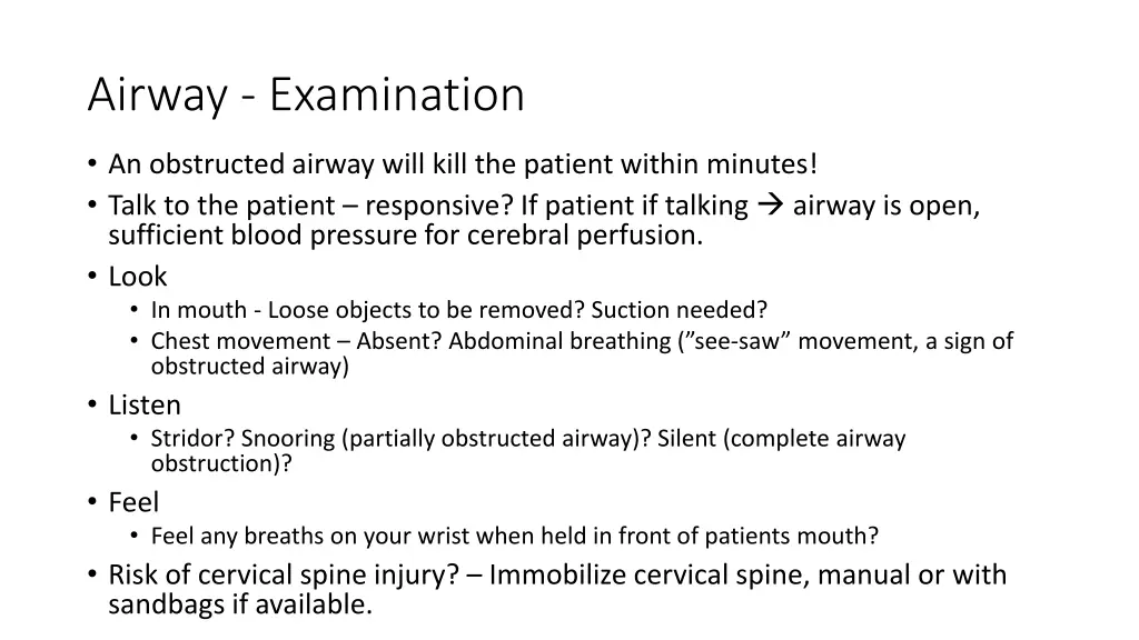 airway examination