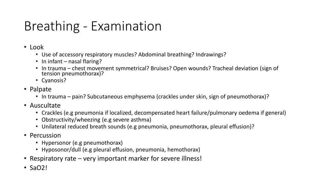 breathing examination