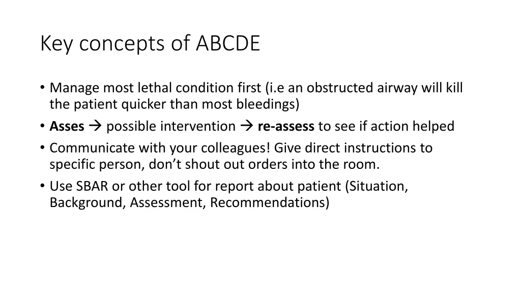 key concepts of abcde