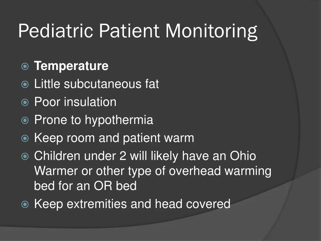 pediatric patient monitoring