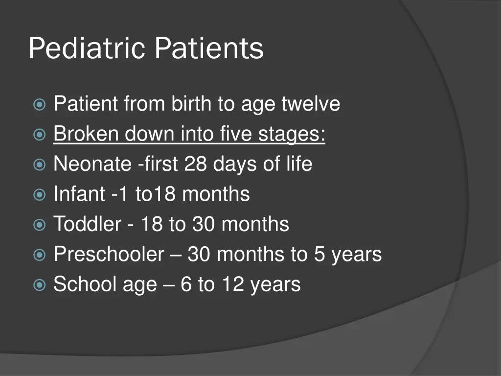 pediatric patients