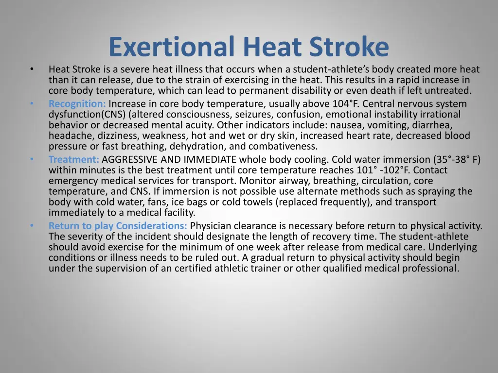 exertional heat stroke heat stroke is a severe