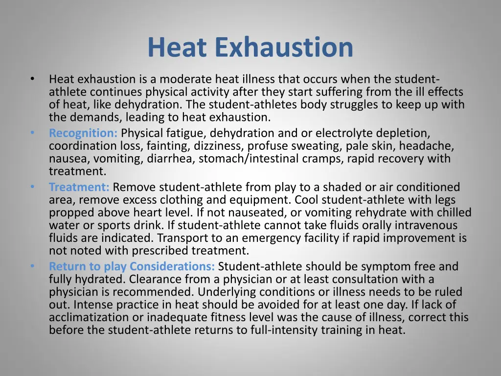 heat exhaustion