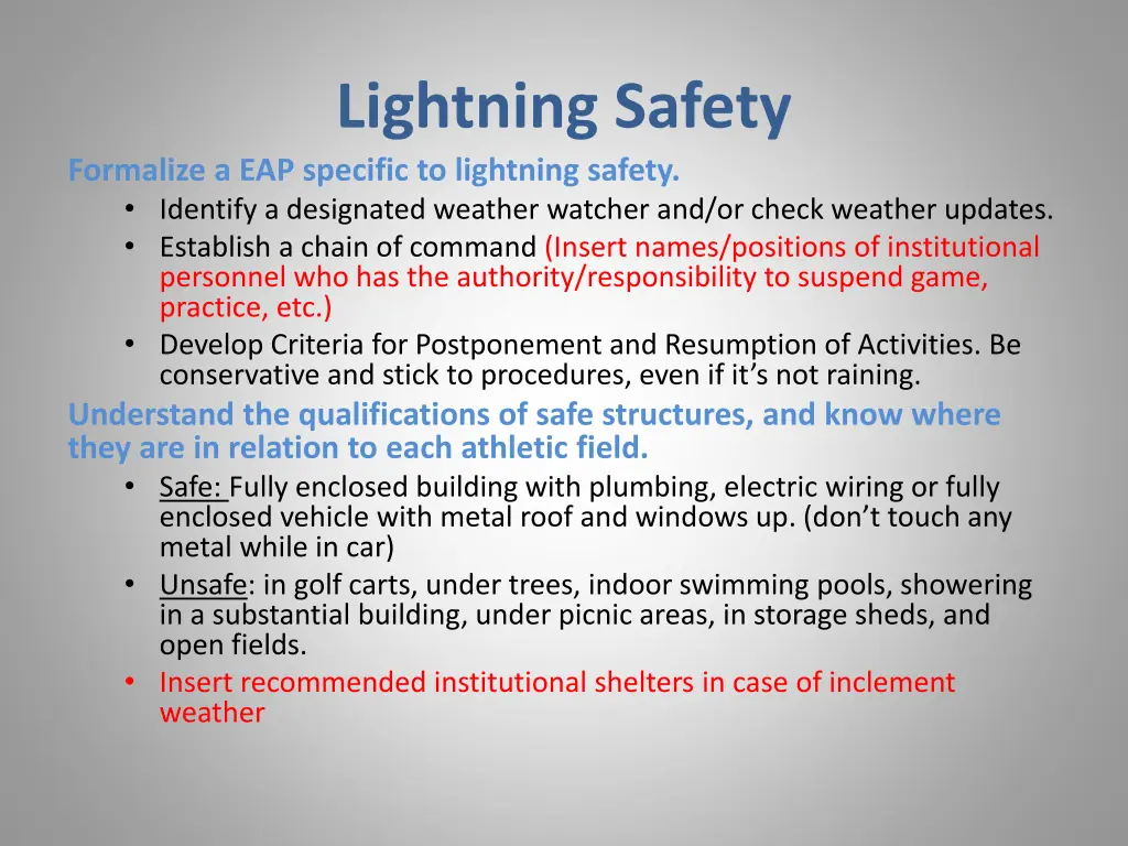 lightning safety