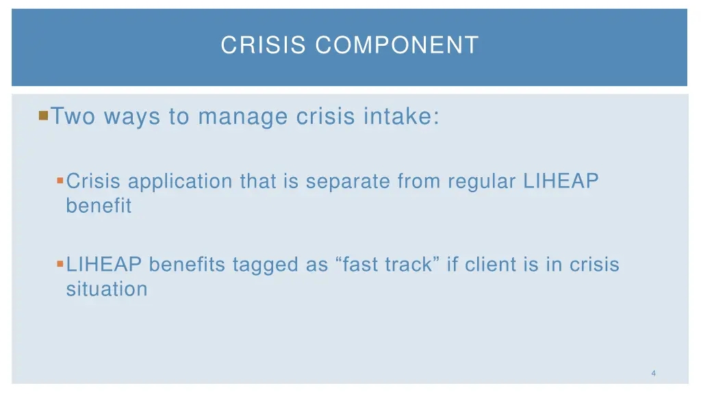 crisis component