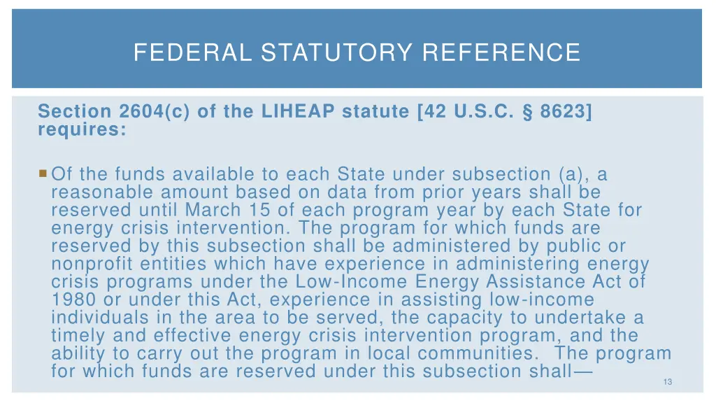 federal statutory reference