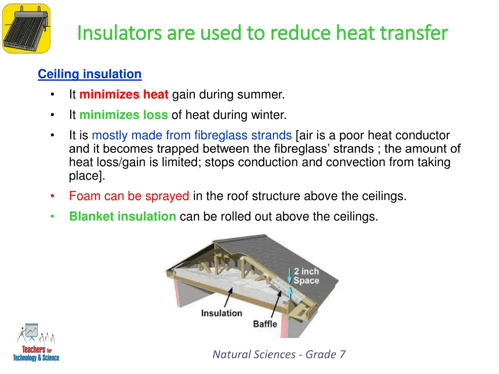 insulators are used to reduce heat transfer 1