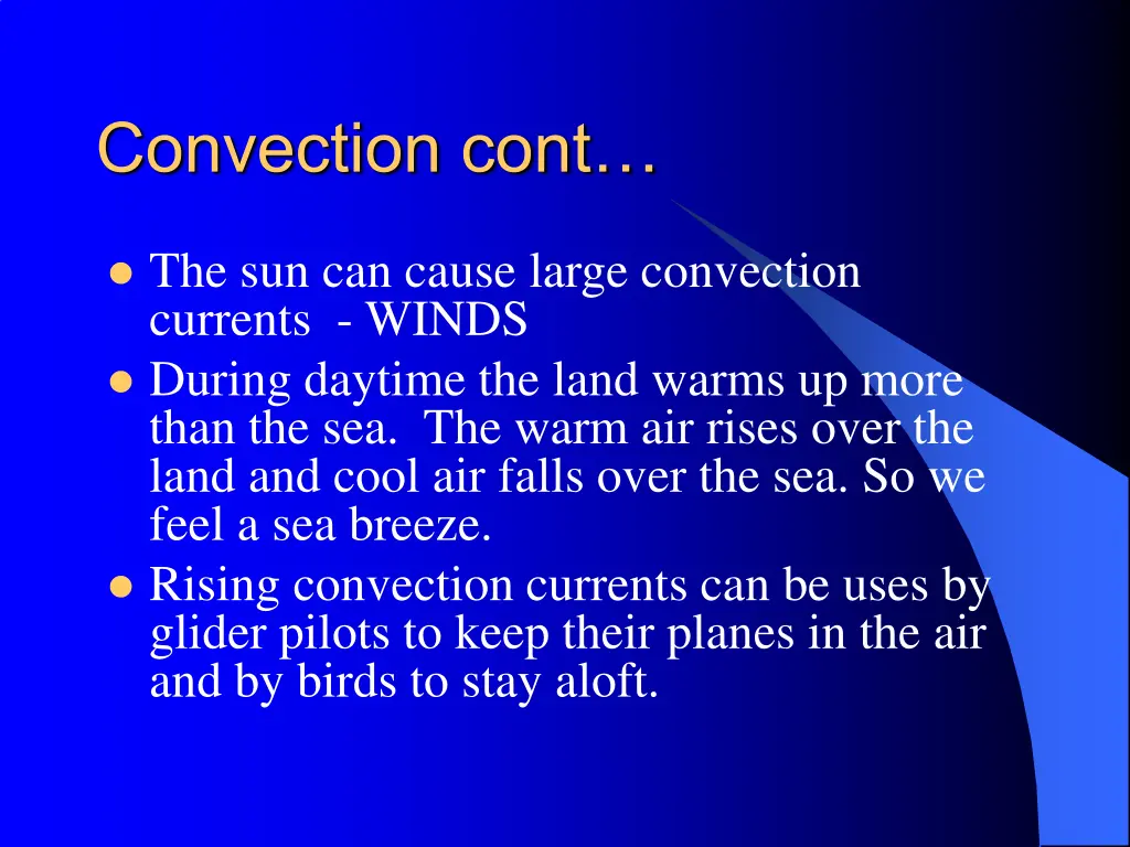 convection cont