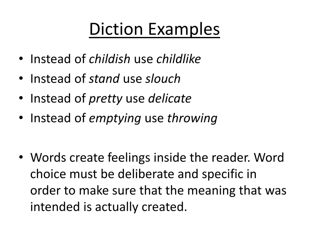 diction examples