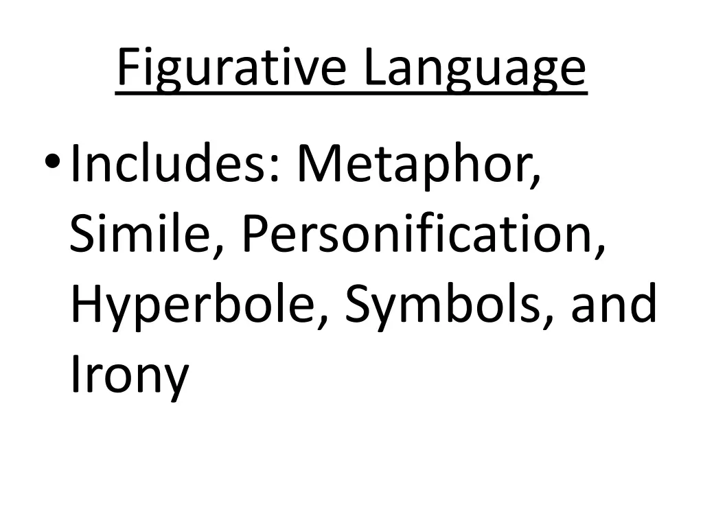 figurative language includes metaphor simile