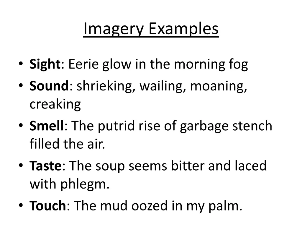 imagery examples