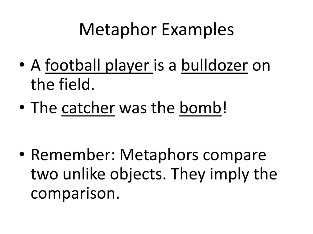 metaphor examples